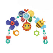 🌈 Adjustable Stroller Toy Arch with 6 Sensory Toys 👶