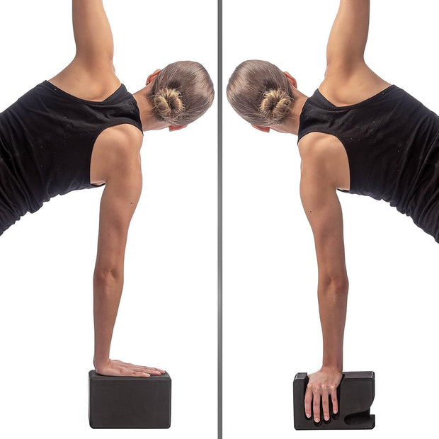Yoga Blocks 2-Pack | Wrist Relief Hand-Shaped Yoga Bricks