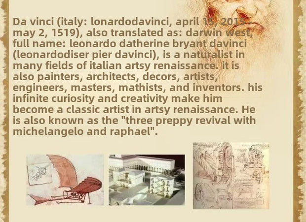 Da Vinci's Workshop - 3D Pop-Up Models from Original Drawings 📚✨