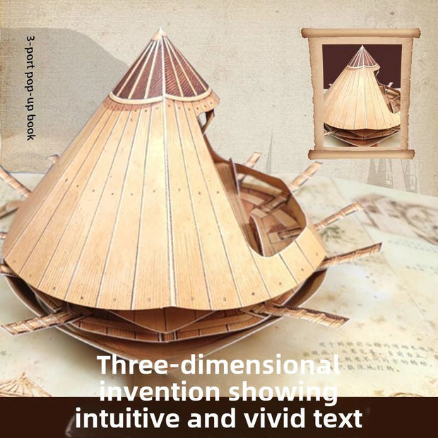 Da Vinci's Workshop - 3D Pop-Up Models from Original Drawings 📚✨